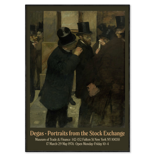 Edgar Degas Portraits At The Stock Exchange Exhibition Poster