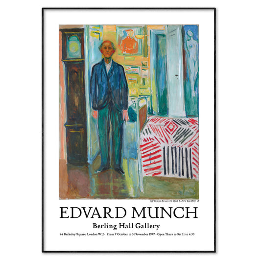 Edvard Munch Exhibition Poster - Between the Clock and the Bed