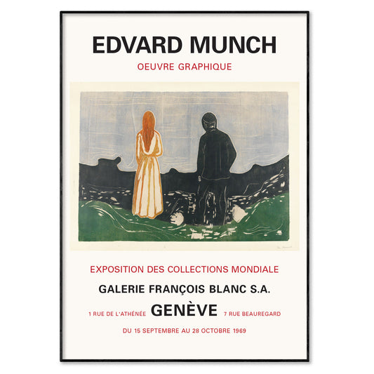 Edvard Munch Exhibition Poster - Two Human Beings. The Lonely Ones