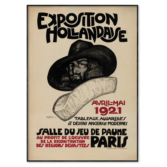 Dutch Art Exhibition Poster - 'Exposition Hollandaise'