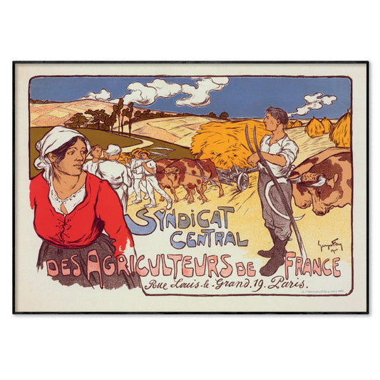 French Art Nouveau style farming poster
