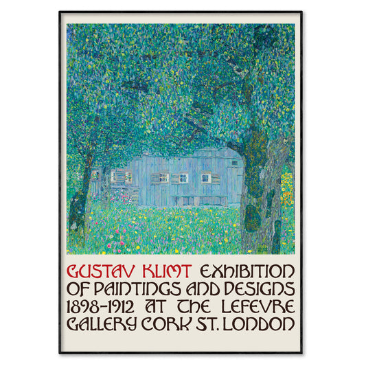 Gustav Klimt Farmhouse Exhibition Poster
