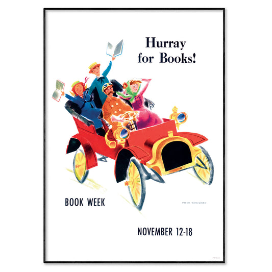 Hurray For Books - 1961 Book Week Poster For Book Lovers