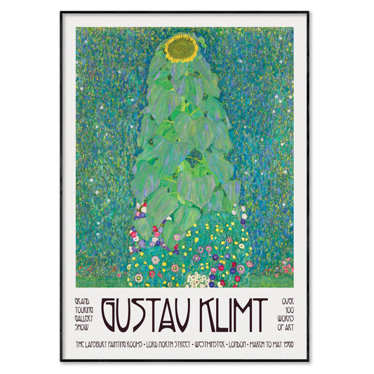 Gustav Klimt Sunflower Exhibition Poster
