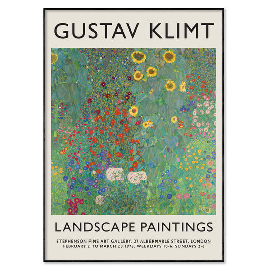 Gustav Klimt Sunflowers Exhibition Poster