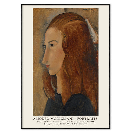 Amedeo Modigliani Portrait of Jeanne Hebuterne Exhibition Poster
