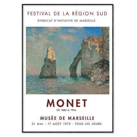 Claude Monet The Cliffs At Etretat Exhibition Poster