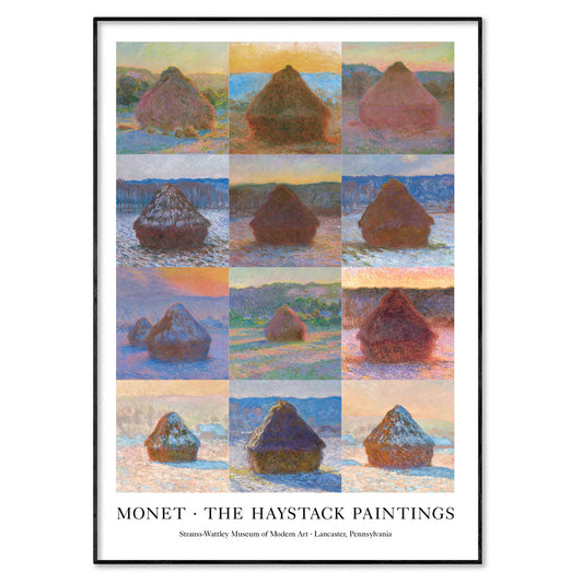 Claude Monet Haystack Paintings Exhibition Poster