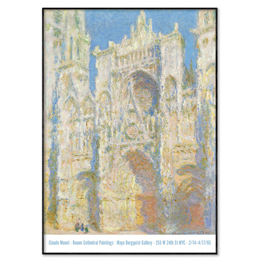 Claude Monet Exhibition Poster - Rouen Cathedral in Sunlight Print