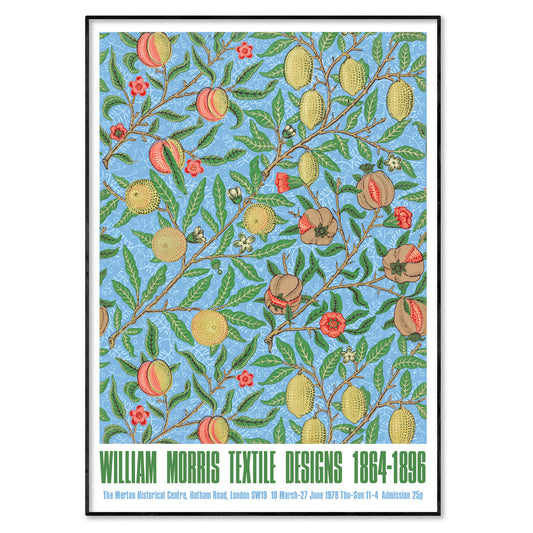 William Morris 'Fruit' (or 'Pomegranate') Wallpaper Design Exhibition Poster
