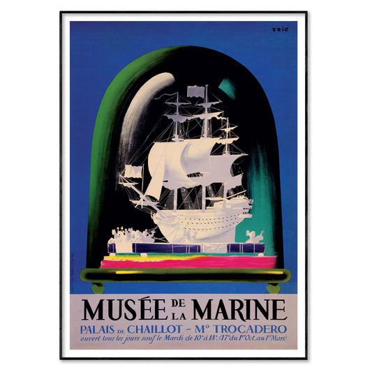 Vintage Poster Print For The Musée de la Marine in Paris, 1965