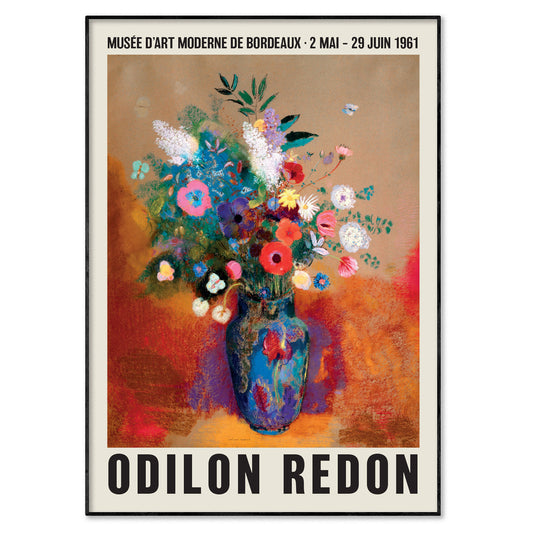 Odilon Redon Flowers In A Vase Exhibition Poster