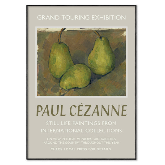 Paul Cézanne Exhibition Poster - Three Pears, 1878-9