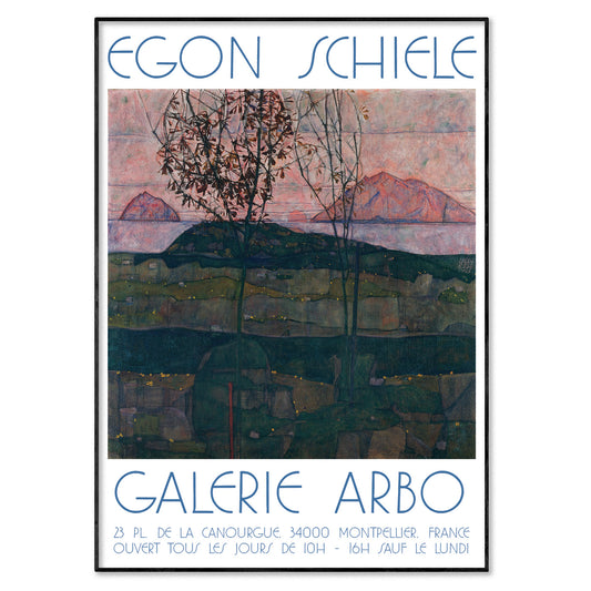Egon Schiele Exhibition Poster - Setting Sun, 1913