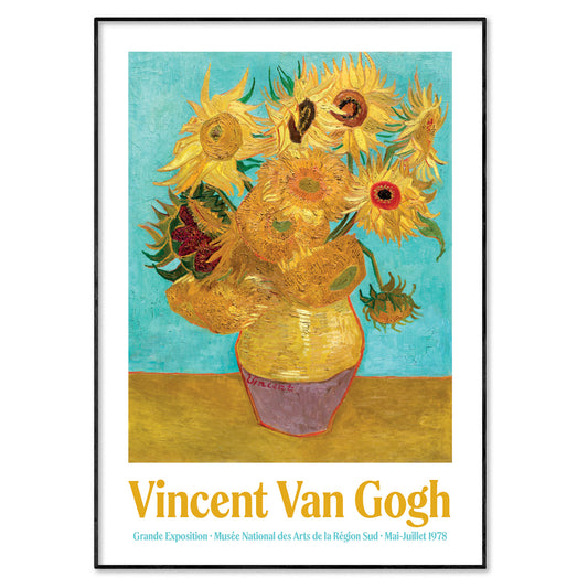 Van Gogh Sunflowers Exhibition Poster