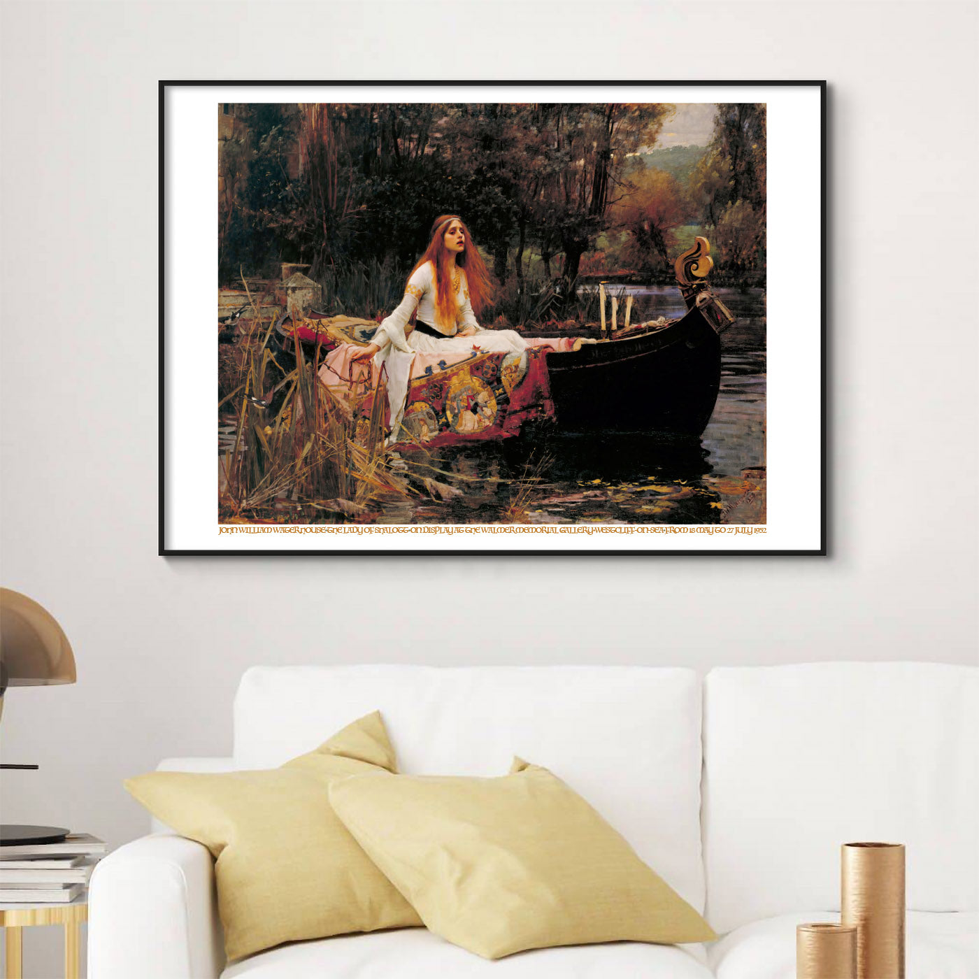 The Lady of Shalott poster for an exhibition by Pre-Raphaelite painter John William Waterhouse