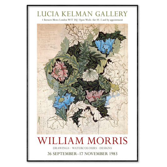 William Morris Drawings & Designs Exhibition Poster