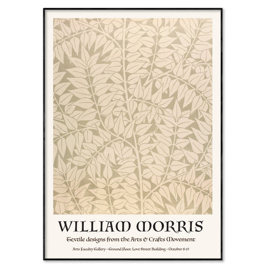 William Morris textile pattern poster