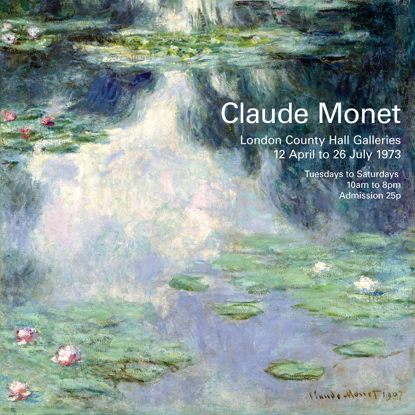 Claude Monet "Pond With Water Lilies" Exhibition Poster