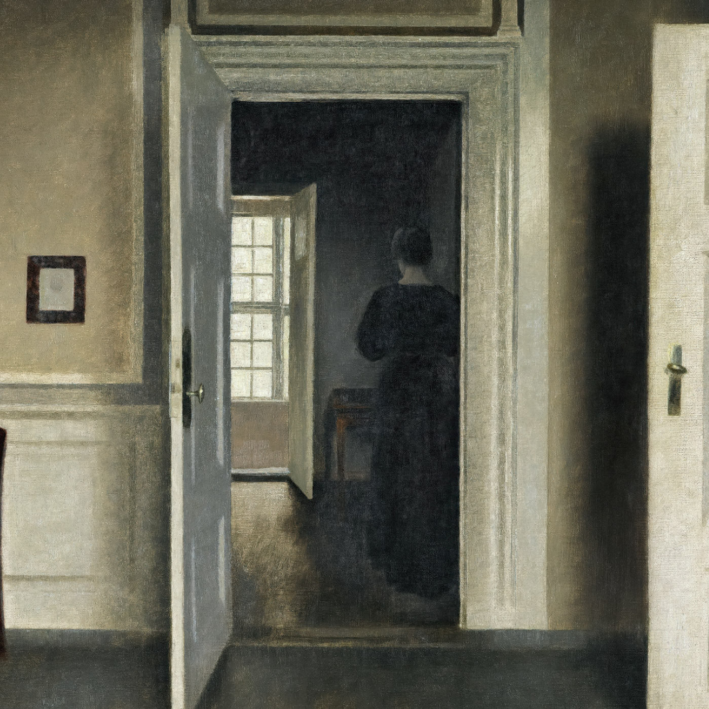 Vilhelm Hammershøi Exhibition Poster - 'Interior, Strandgade 30,' 1901