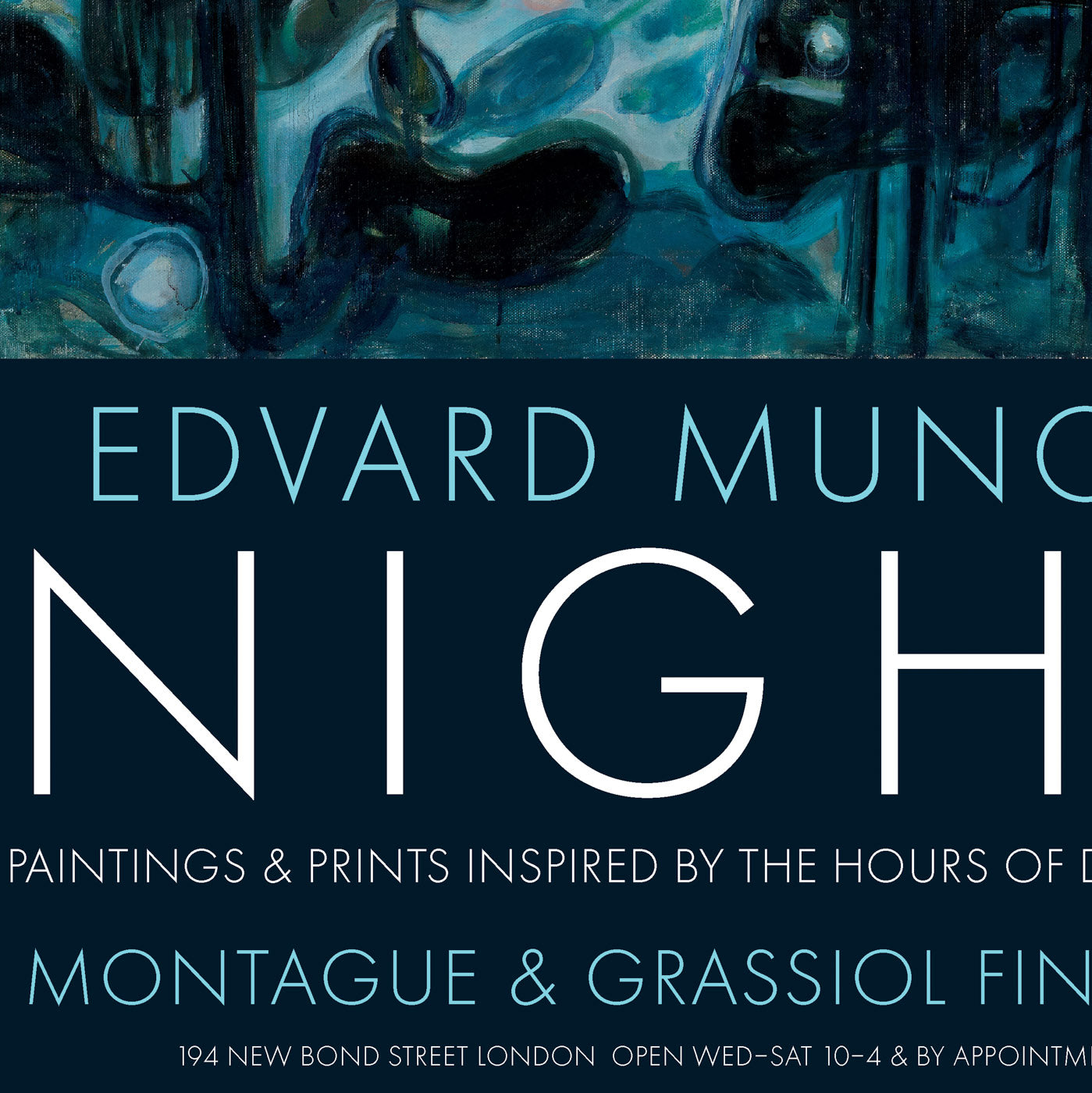 Minimalist art print of Edvard Munch’s White Night with clean typography for modern interiors