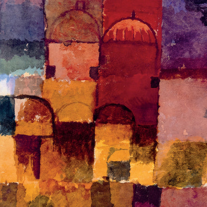 Rote und weisse Kuppeln watercolour reproduction