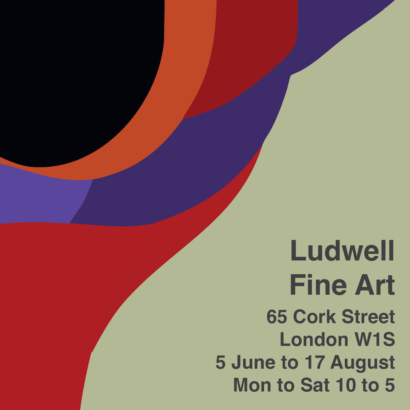 Art poster for British Abstract Painting exhibition at fictional Ludwell Fine Art gallery