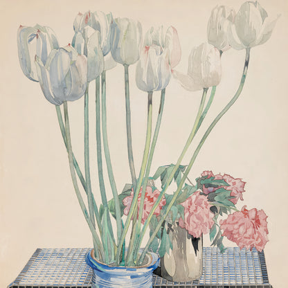 Mackintosh Art Nouveau floral still life print