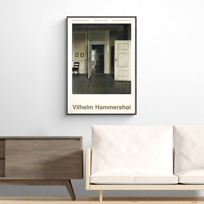 Vilhelm Hammershøi Exhibition Poster - 'Interior, Strandgade 30,' 1901