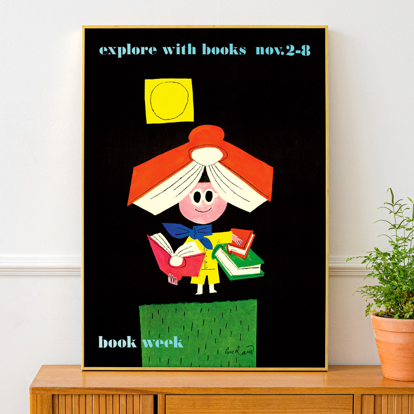 Paul Rand Book Week Poster - 'Explore With Books'