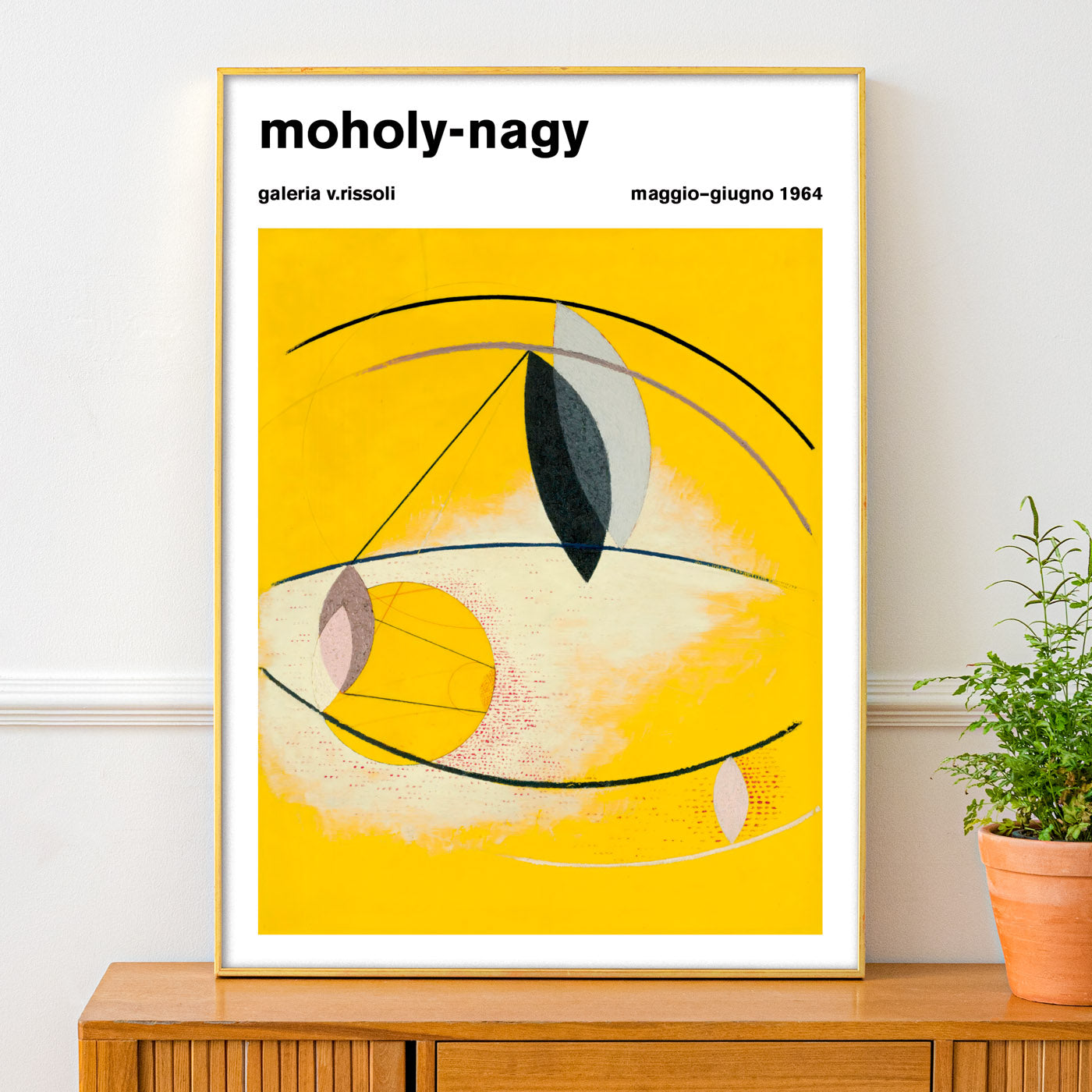 Collector's print of Laszlo Moholy-Nagy's work for a 1964 gallery showing in Italy