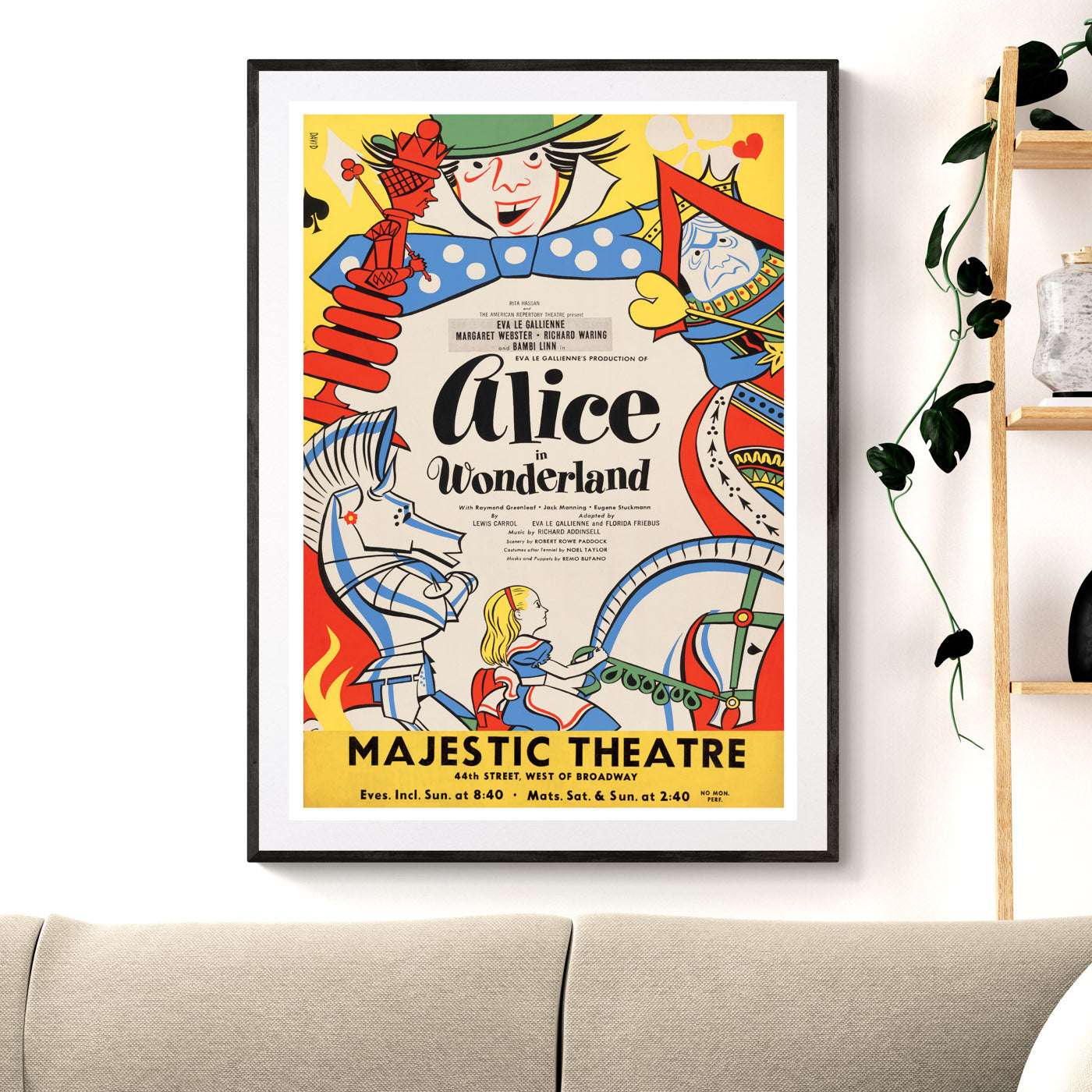 Alice In Wonderland Theatre Poster, 1947