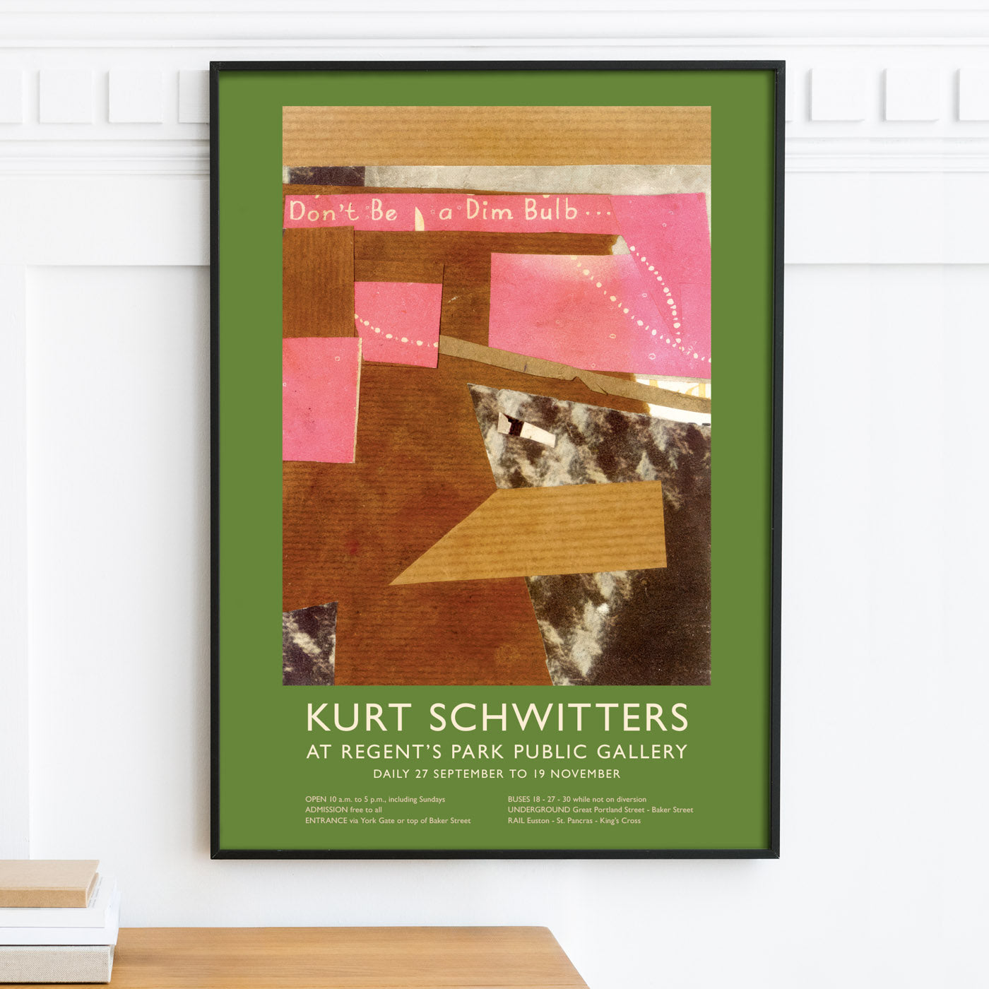 Kurt Schwitters Exhibition Poster - 'A Dim Bulb' Dada Collage