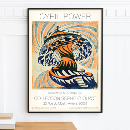 Cyril Power 'The Merry-Go-Round' 1930s Linocut Print Exhibition Poster