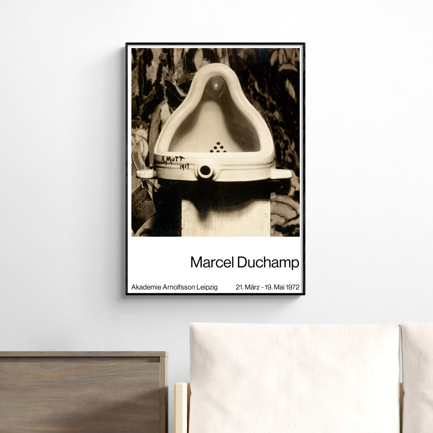 Marcel Duchamp Exhibition Poster - 'Fountain' (Urinal) 1917