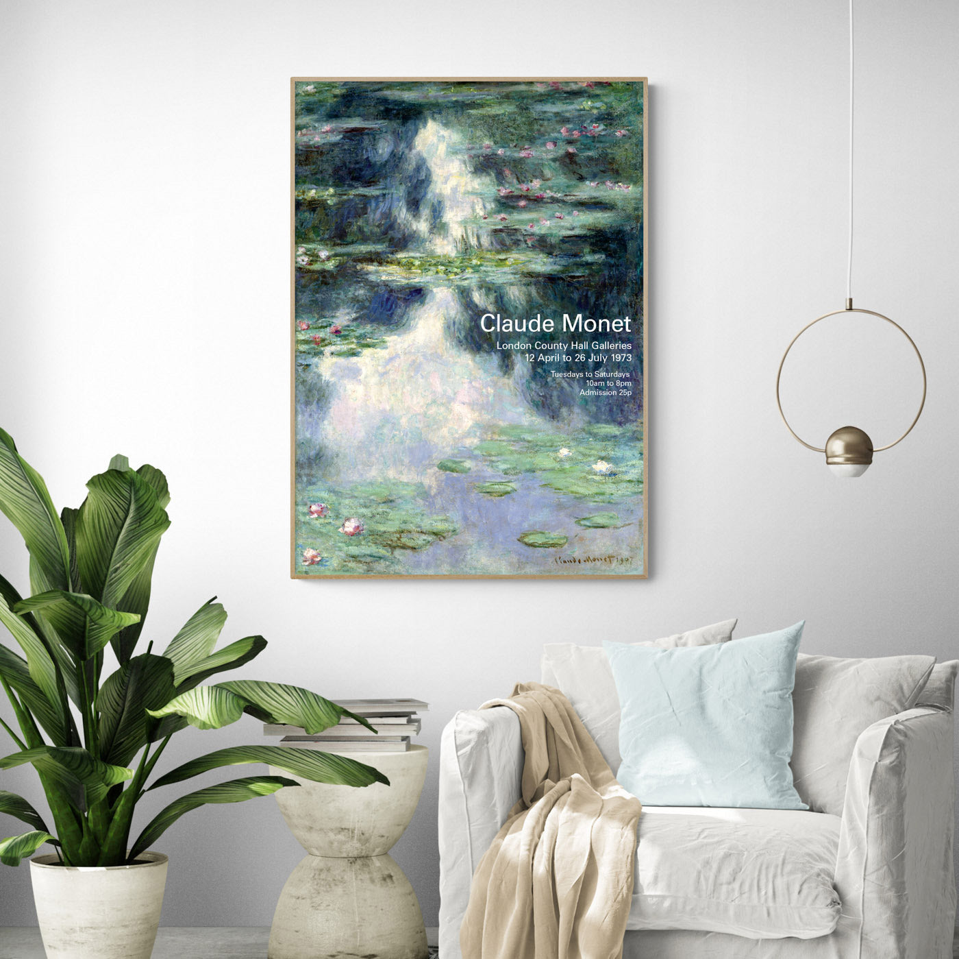 Claude Monet "Pond With Water Lilies" Exhibition Poster