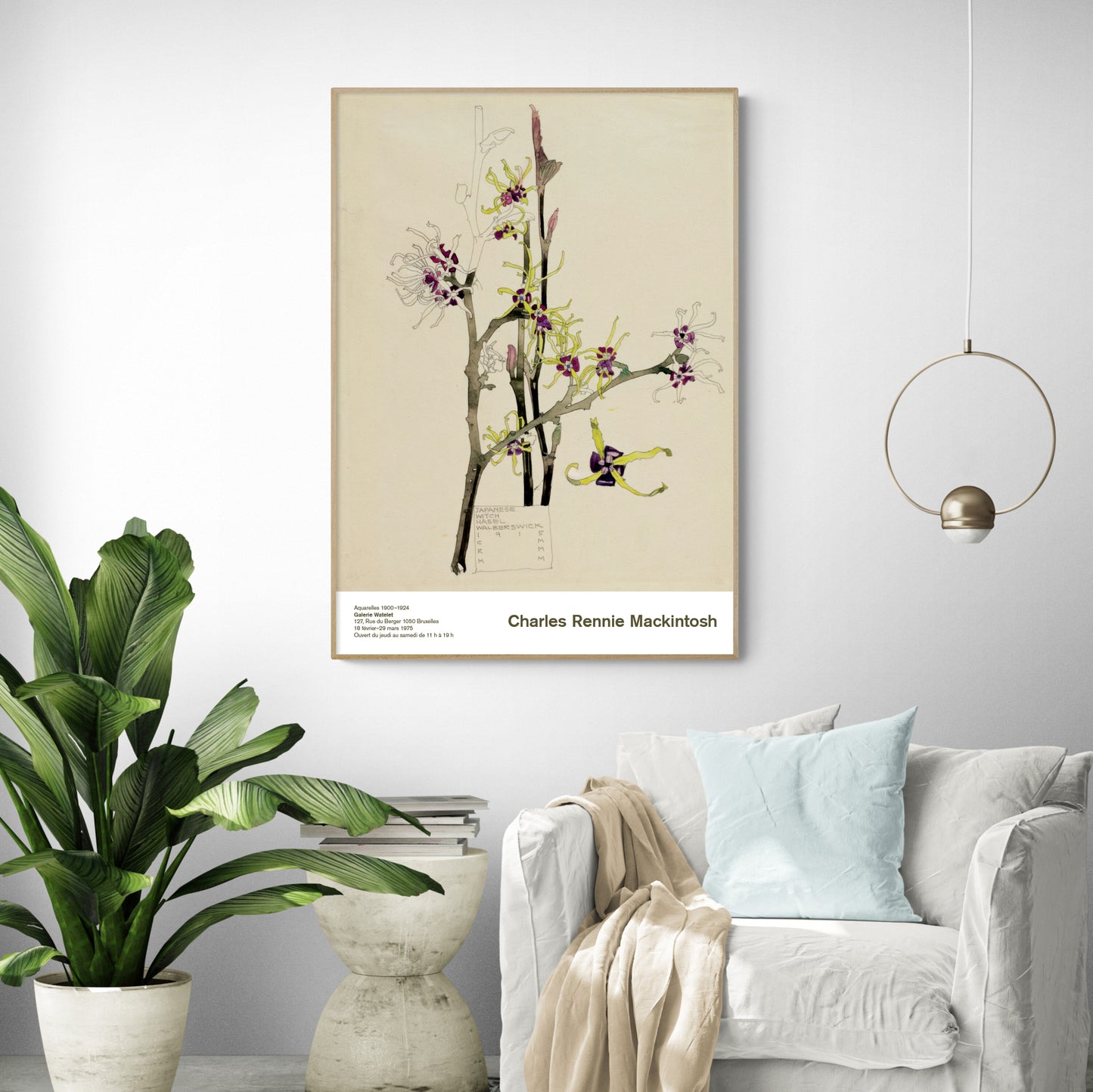 Scottish Arts and Crafts design Japanese Witch Hazel 1915 print