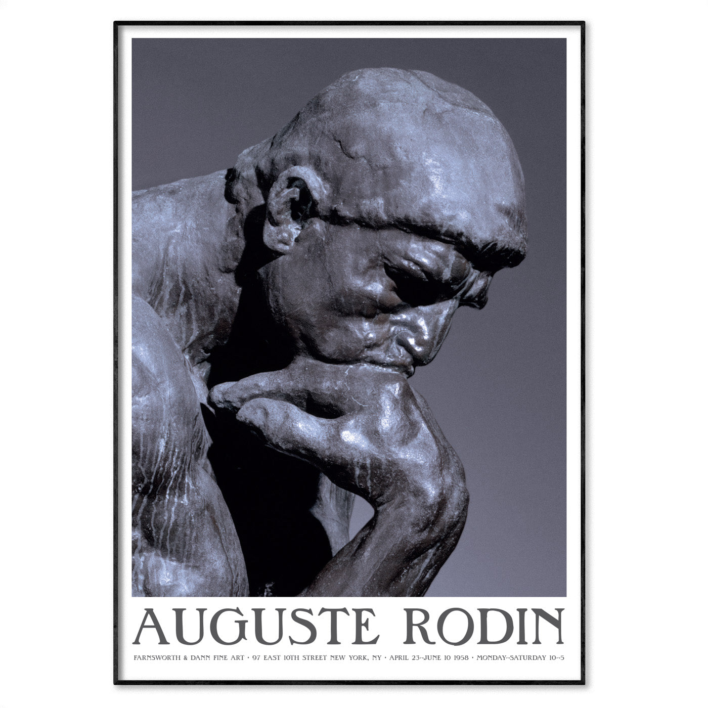 Auguste Rodin 'The Thinker' Exhibition Poster