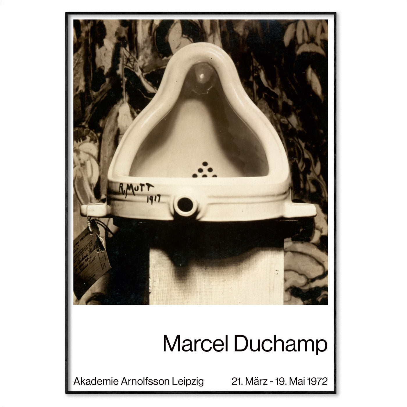 Marcel Duchamp Exhibition Poster - 'Fountain' (Urinal) 1917