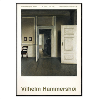 Vilhelm Hammershøi Exhibition Poster - 'Interior, Strandgade 30,' 1901