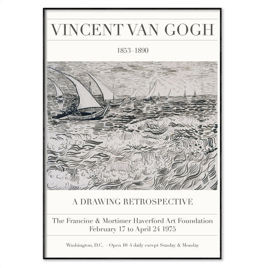 Vincent Van Gogh Exhibition Poster for a Retrospective of Drawings