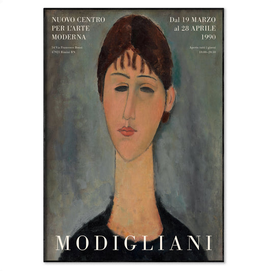 Amedeo Modigliani Portrait of Mme Zborowska (1918) exhibition poster.