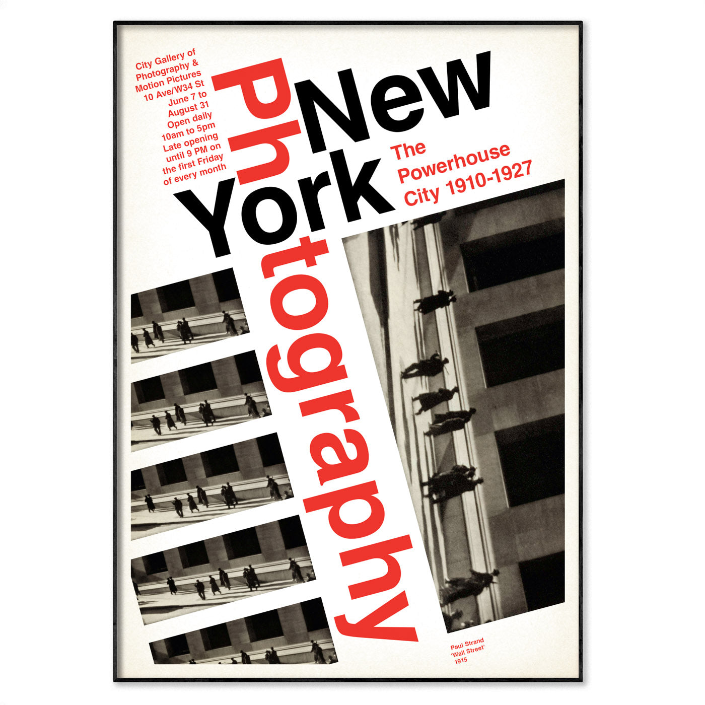 New York Photography Exhibition Poster - Swiss Style Typography