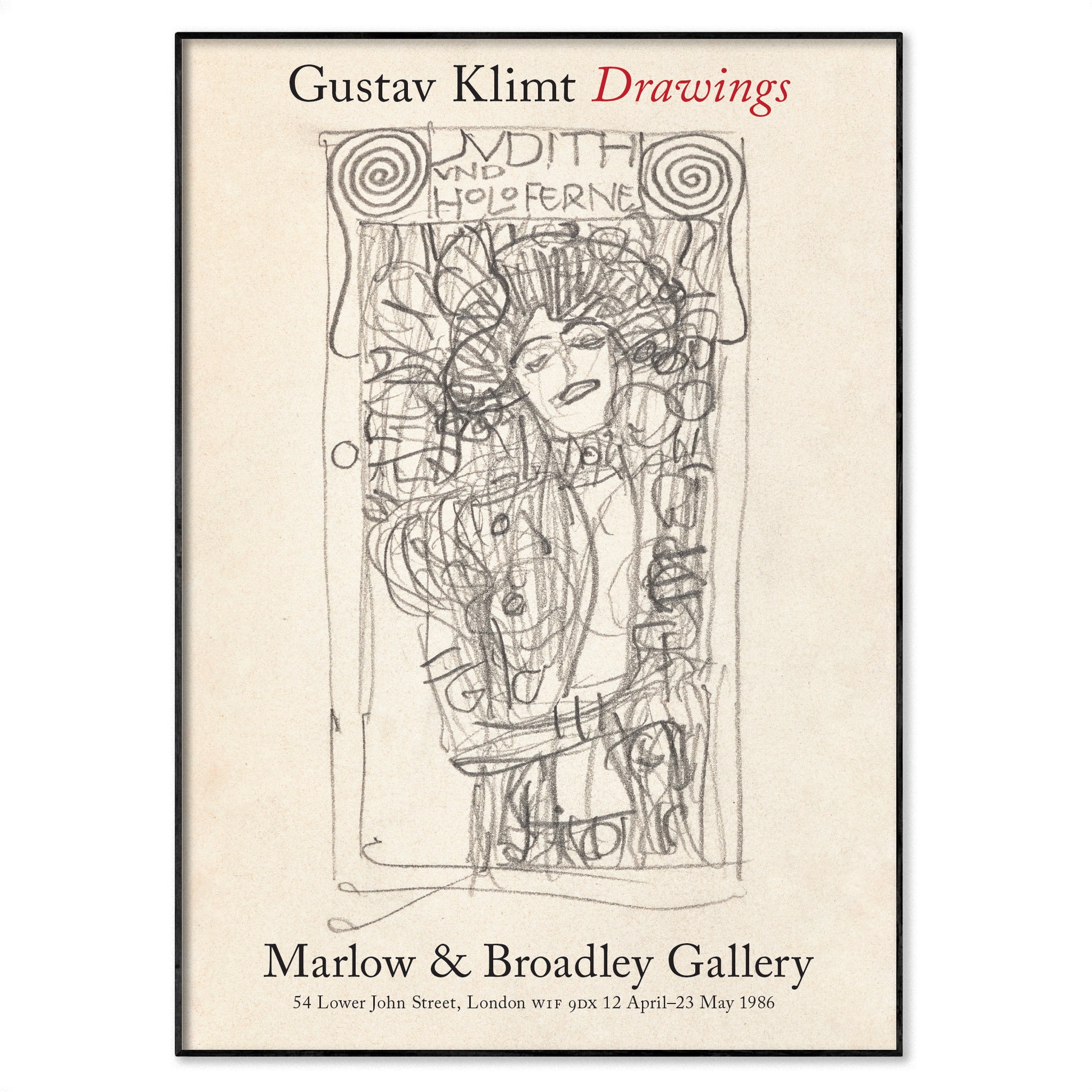 Gustav Klimt Judith und Holofernes 1901 sketch poster