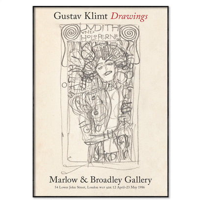 Gustav Klimt Judith und Holofernes 1901 sketch poster