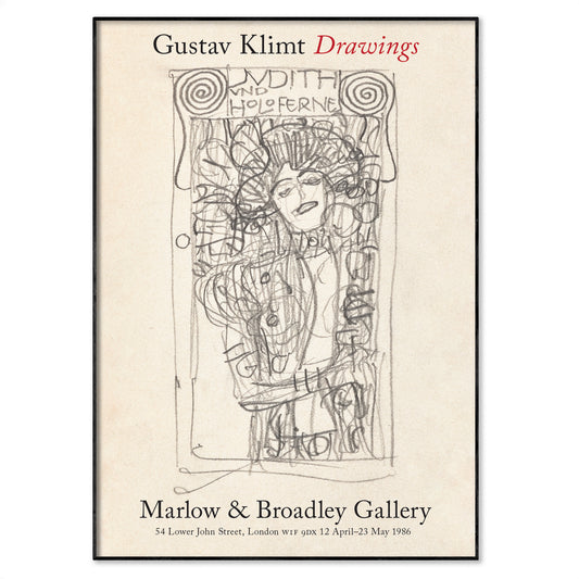Gustav Klimt Judith und Holofernes 1901 sketch poster