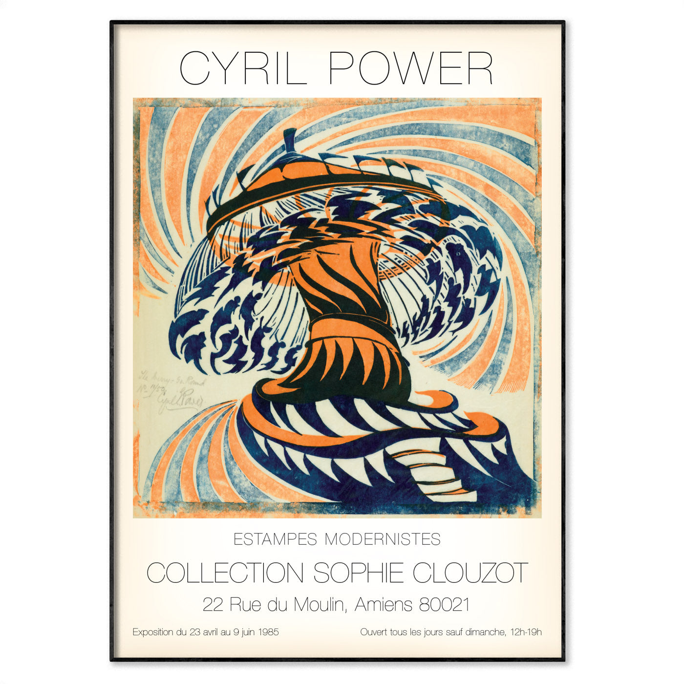 Cyril Power 'The Merry-Go-Round' 1930s Linocut Print Exhibition Poster