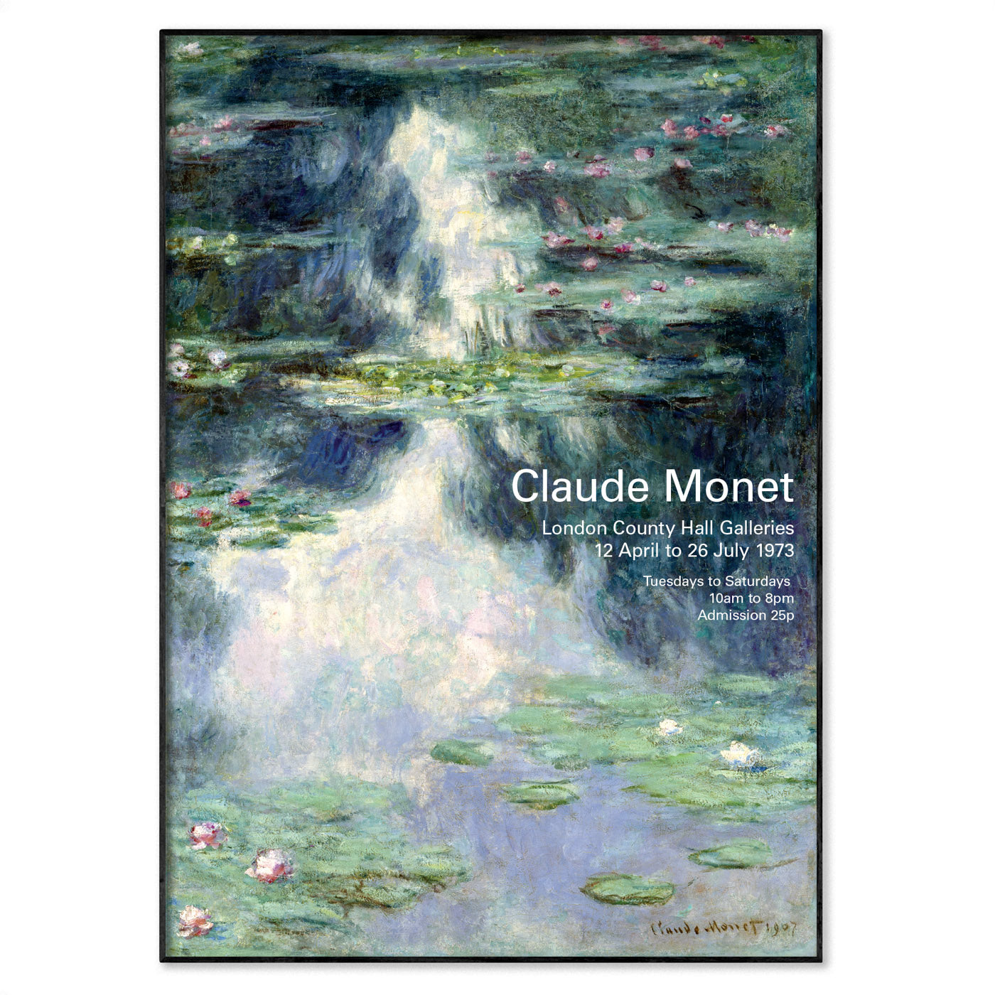 Claude Monet "Pond With Water Lilies" Exhibition Poster