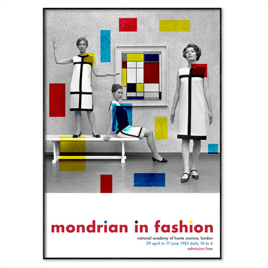 Piet Mondrian In Fashion: Yves Saint-Laurent 1966 'Mondrian' Dresses Poster