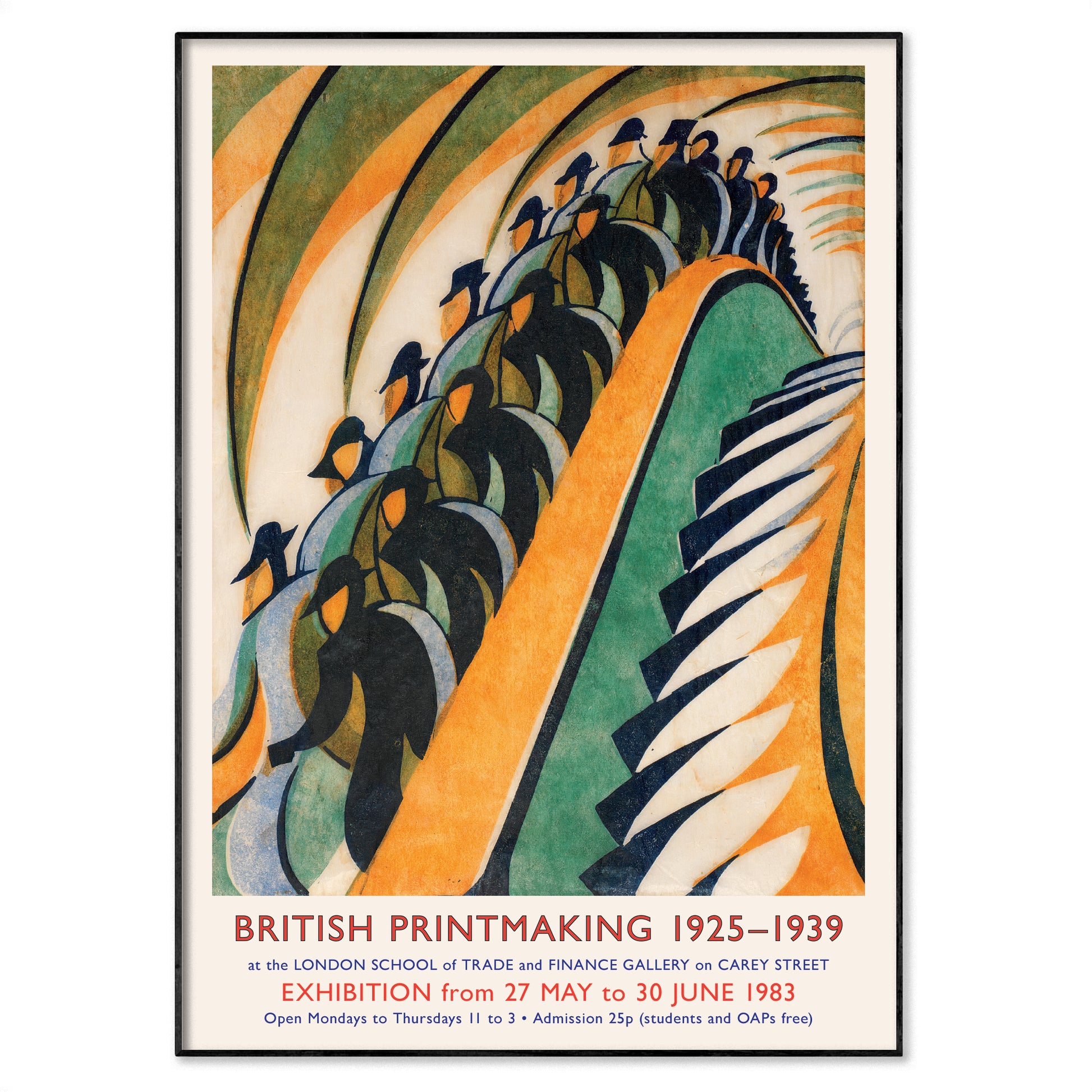 Cyril Power Whence and Whither poster, British Printmaking exhibition 1983